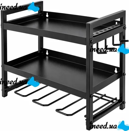 Carro MZY-856 3-Tier Wall-Mounted Tool Organizer, Metal Hanging Shelf for Storing Power Tools and Accessories in the Garage