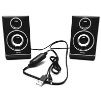 Wired Computer Speakers Jedel S-578 2.0 6W Stereo RGB Speaker with Volume Control, Backlit Speaker for PC and Laptop from USB