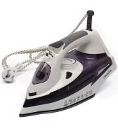 Operatec OP-1005 2200W handheld steam iron with ceramic soleplate and steam regulator for ironing and steaming clothes from mains Purple