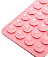 Sticker Side Silicone 8x5.5cm double-sided silicone suction cup phone lipper holder, 24 suction cups for smartphone Octobuddy