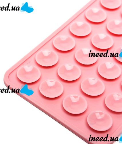 Sticker Side Silicone 8x5.5cm double-sided silicone suction cup phone lipper holder, 24 suction cups for smartphone Octobuddy