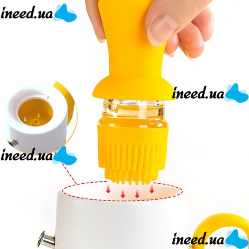 Кухонний дозатор для масла з пензликом Oil Dispenser 2 в 1 скляна пляшка для рідин багатофункціональний диспенсер для рідких продуктів 550 мл