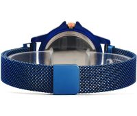 Жіночий наручний годинник Flower Diamond Rotation Watch Blue WJ-8052 з обертовим круглим роторним циферблатом і ремінцем на магнітній застібці Сині