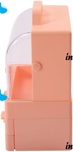 Настольный органайзер для хранения косметики Cosmetic Storage Box GW-880 косметическая полочка 4 секции с выдвижными ящиками и ручкой Розовая