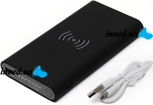 Wireless Charger Power Bank Qi Compatible 30000 mAh with Fast Charging , Portable External Battery USB Power Bank for Phone