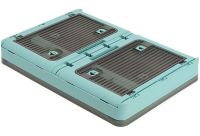 Складаний прозорий органайзер Joybos Foldable Storage Box 43х31х24 см розкладний пластиковий ящик на коліщатках для зберігання речей, одягу та постільної білизни