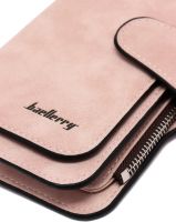 Жіночий замшевий гаманець Baellerry Forever N2345 Pink жіноче міні портмоне на 10 відділень для купюр і дрібниці 19х10. 5 см Рожеве