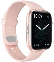 Smart Wrist Smart Watch F21 Pink Voice Call, Bluetooth Fitness and Health Functions with Wireless Charging IOS Android Pink