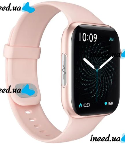 Smart Wrist Smart Watch F21 Pink Voice Call, Bluetooth Fitness and Health Functions with Wireless Charging IOS Android Pink