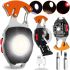 LED Flashlight Keychain with Ignition Keychain Light W5147 Handheld Multitool, Mini Lamp with Cigarette Lighter, Screwdriver and USB Carabiner