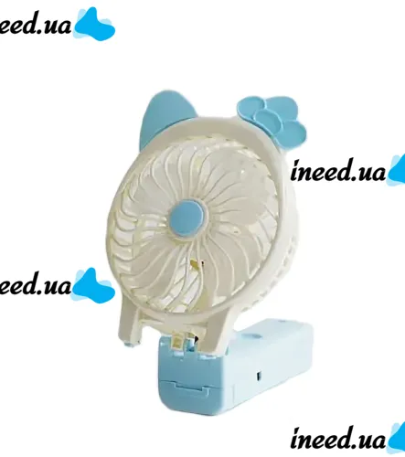 Folding Rechargeable Mini Fan Cartoon Cat Cartoon with Ears , Handheld Portable USB Fan with Folding Handle on Battery