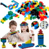 Children's Block Constructor Building Blocks D3231 170 parts, flexible plastic constructor developing fine motor skills for children from 4 years old