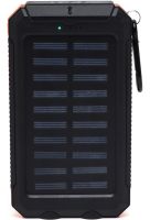 Портативний зарядний пристрій Power Bank Solar Charger QL-268 20000mAh протиударний повербанк з сонячною панеллю подвійний зарядкою USB ліхтариком