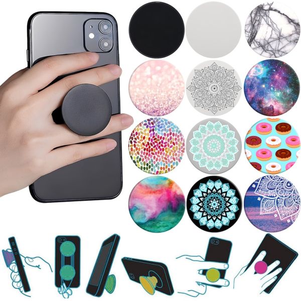Подставка-держатель для телефона Pop Socket 12 цветов универсальный раздвижной держатель подставка, крепление попсокет на чехол смартфона IOS Android