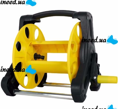 Садовий поливальний шланг з котушкою і розпилювачем ARK Water Hose Reel AND923 10 м для поливу, Котушка барабан для водяного шланга 3/8 " з ручкою