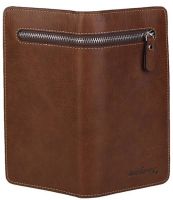 Чоловічий шкіряний гаманець клатч Baellerry Italia Brown B618 на 21 відділення для купюр і телефону на блискавці, чоловіче портмоне Коричневий