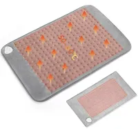 Успокаивающая массажная нагревательная грелка накидка Massaging Weighted Heating Pad для всего тела Тепловая флисовая электрогрелка плед с подогревом