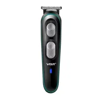 Бездротова універсальна машинка VGR V-055 для стрижки і бороди 10W, акумуляторний окантовочний тример для догляду за бородою і вусами з насадками