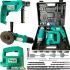 Makita 3-in-1 screwdriver universal set of power tools drill HP1630, jigsaw 9558HN, grinder 4329 with a set of tools in a case  