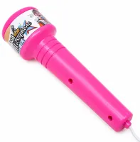 Kid Star Microphone 5352A for Kids on an Adjustable Stand with Backlight, Karaoke with Sound Effects, and MP3, for Children Ages 3 and Up—Pink