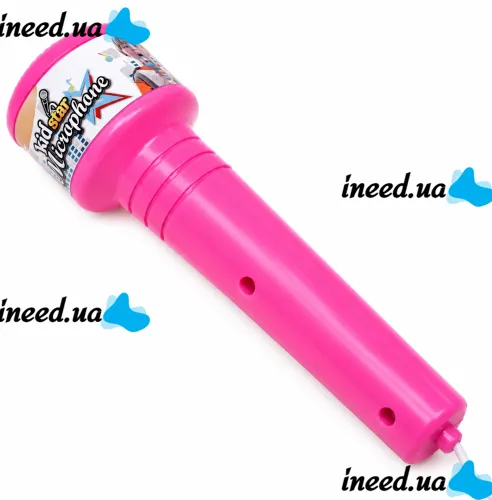 Kid Star Microphone 5352A for Kids on an Adjustable Stand with Backlight, Karaoke with Sound Effects, and MP3, for Children Ages 3 and Up—Pink