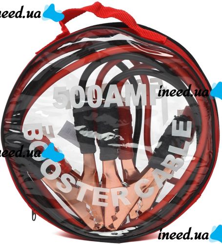 Пускові дроти запалювання Booster Cable 500AMP 3м автомобільні прикурювачі для запуску двигуна, стартові кліщі для акумулятора авто в чохлі