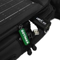 Рюкзак із сонячною панеллю GDTimes GD-1320SL 10W міська наплічна сумка на 30 л із вбудованою батареєю та USB виходом для заряджання телефону від сонця