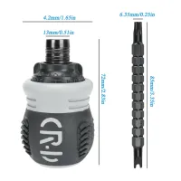 Multifunctional Ratchet Telescopic Mini Screwdriver with Double Head CR-V 13 in 1, Reversible Screwdriver with Ratchet and Magnetic Bits