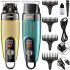VGR V-975 5W cordless men's beard and mustache trimmer with interchangeable attachments and USB display