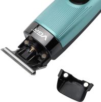 Акумуляторна машинка для стрижки волосся VGR V-975 5W бездротовий чоловічий тример для окантовки бороди і вусів зі змінними насадками і дисплеєм USB