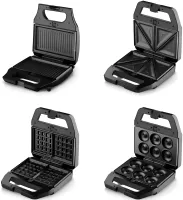 Electric sandwich maker Bitek BT-551 1800W with 8 removable molds sandwich maker, grill, waffle maker, nut maker with non-stick coating from mains 220V