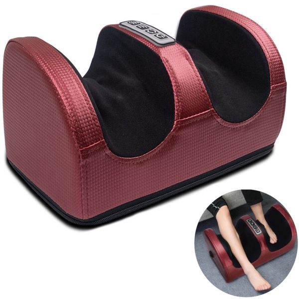Foot Massager MP-2257 Vibrating Foot Massager, Electric Massager for Kneading feet and calves with Heating, Electric Massager Red