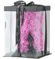 Little Teddy Bear made of Artificial 3D Roses Teddy Bear de Luxe 25 cm Pink, Light Pink Teddy Bear