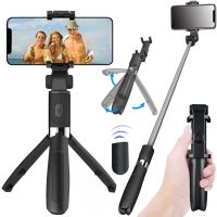 Selfie Stick Tripod Selfie Stick L01 70cm Telescopic Tripod for Selfie, Monopod Tripod with Holder for Phone with Bluetooth Remote Control L-01