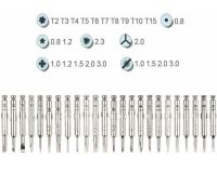 A set of screwdrivers with magnetic bits 25 in 1 set of tools for repairing and disassembling phones electronics mini screwdrivers for a radio master in a case