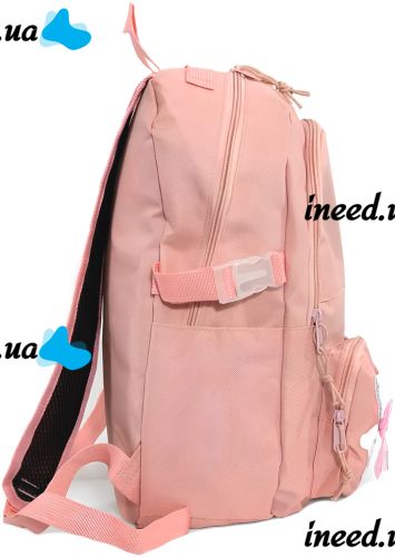 School bag Set Fashion SG5017 4 in 1 for girls, teenage school kit, backpack for 16 liters shopper bag pencil case, satchel with Pink badge