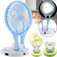 Desktop Folding Fan with Lamp Handy Mini Fan JR-5580 12V 220V with LED Backlight from 18650 Batteries Rechargeable Mini Fan