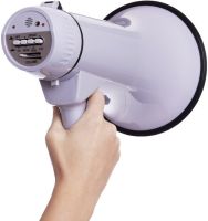 Hand-held megaphone horn HW-20B 30W range 300m large speaker on a belt with a remote microphone and voice recording function on a HW20B battery