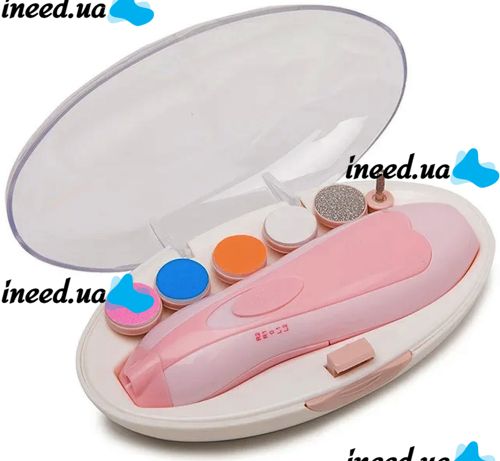 Children's Sharpener for Cutting and Polishing Nails Baby Nail Trimmer XL-667 Electric Cutter Electric Manicure Machine for Newborns with nozzles