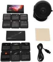 Проектор звездного неба Galaxy Projector 360° Akenori PG-2000 светодиодный ночник с таймером, домашний планетарий 13 космических картриджей Черный