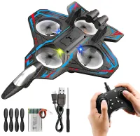 Aircraft K-8 Radio-Controlled Plane with Battery, Remote Control, and LED Lights—a radio-controlled toy fighter jet for ages 14 and up
