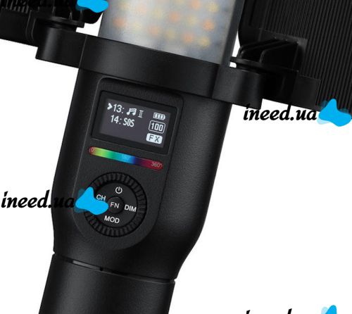 Осветитель селфи-лампа RGB Stick Lamp LC500R светодиодный LED жезл с дефлектором 2500К-8500К отражатель прожектор, цветной селфи стик для фото LS-188