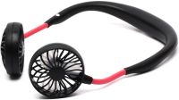 Портативний вентилятор на шию Neck Fan 360° бездротовий шийний спортивний охолоджувач 3 швидкості з акумулятором, LED-підсвічуванням і USB зарядкою