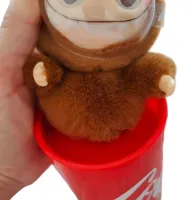 Children's plush toy The Monsters Labubu Coca Cola 15cm, Soft collectible Labubu surprise figurine in a Coca Cola can for kids