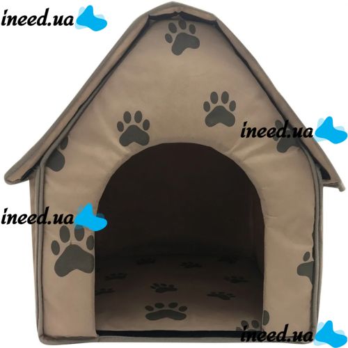 М'який будиночок для собак і кішок Portable Dog House портативна складна будка для домашніх тварин, розкладне спальне місце на флісі для вихованців