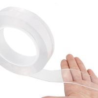 Многоразовая сверхпрочная крепежная гелиевая лента Ivy Grip Tape 5 м, Сверхсильная прозрачная двухсторонняя клейкая скотч 5 метров нано-лента