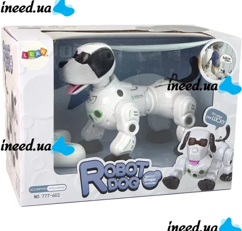 Радиуправляемая игрушка робот собака RobotDog Play Kingdom 777-602 с пультом в виде часов, Интерактивная собачка с реагированием на прикосновения