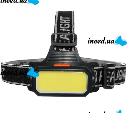 Налобний акумуляторний ліхтарик Bailong BL-5120 70 COB LED з білим і червоним світлом, Світлодіодний ліхтар з кріпленням на голову 6 режимів Чорний