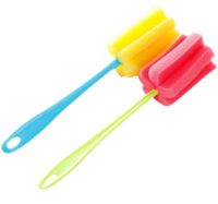 Універсальна губка з довгою ручкою Sponge Cleaning Remiling для миття пляшок і високих склянок, Кухонна убчатая щітка для чищення посуду