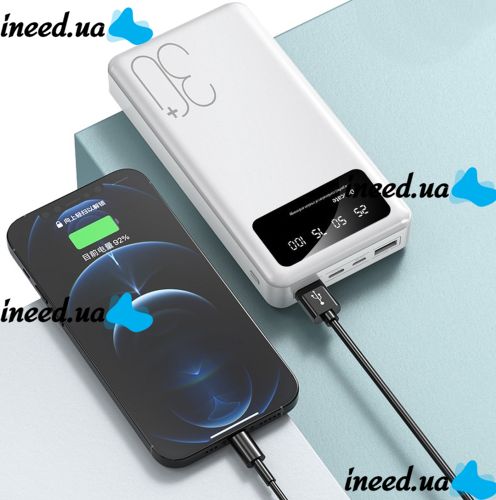 Charger UMB Power Bank 30000 mAh Martec Delicate 2xUSB with Flashlight, Portable Battery Powerbank External Battery Charging for Phone